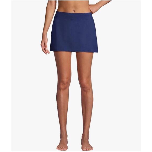 Lands' End Swim Skirt w Attached Panty Navy women’s plus size 26W NEW - Picture 1 of 7